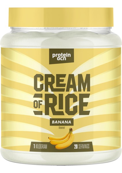 Proteinocean Cream of Rice 1kg Banana Carbohydrate Powder - 20 Servings - Fast Digestion