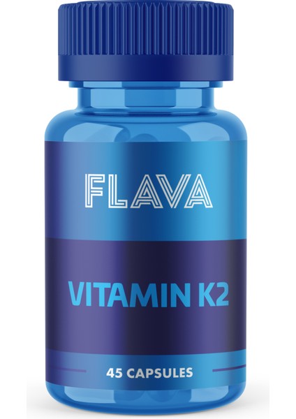 Flava Vitamin K2 (Menaquinone-7) 45 Capsules for Bone & Heart Health