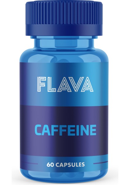Flava High Potency 200mg Caffeine Supplement for Enhanced Energy and Focus - 60 Capsules