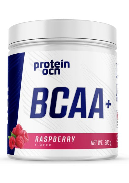 Proteinocean Raspberry BCAA+ Powder 300g - 30 Servings for Muscle Recovery