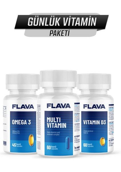 Flava Daily Vitamin Pack: 165 Capsules with D3, Multivitamin, High EPA DHA Omega 3
