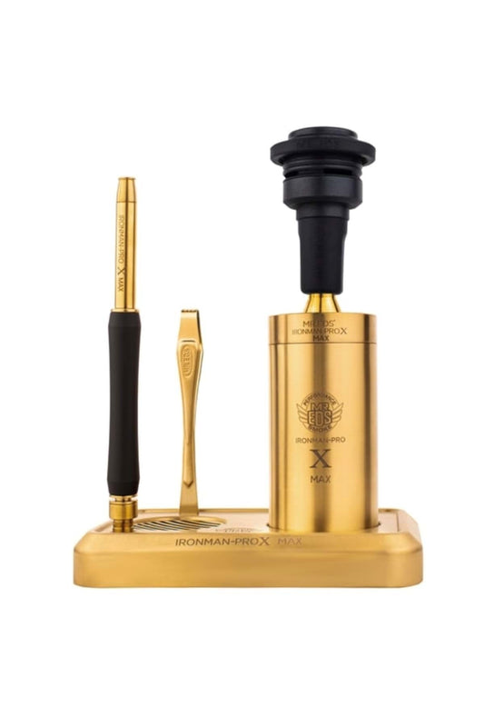 MR EDS E50 Ironman Pro X Max Titanium Gold Hookah Shisha Set