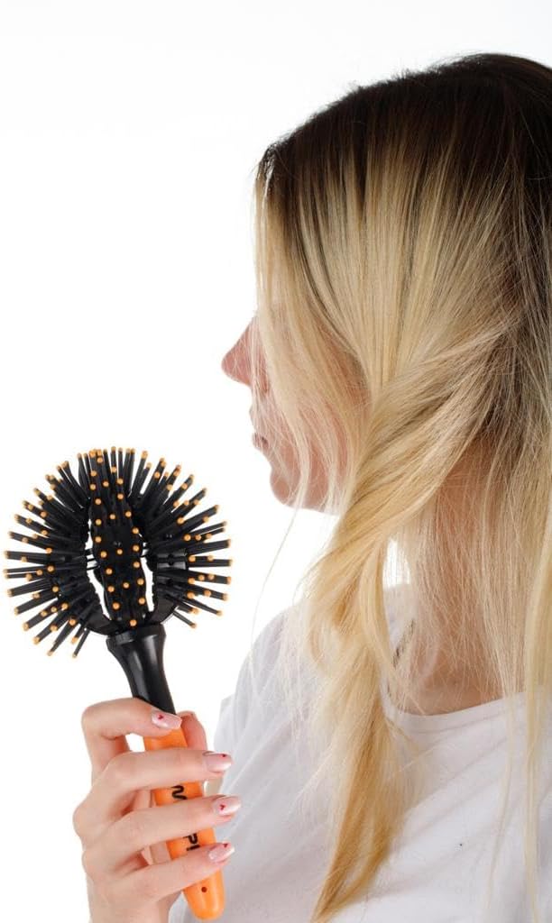 Mixup! 3D Bomb Curl Spherical Detangling Hair Brush for Curly Hair Styling