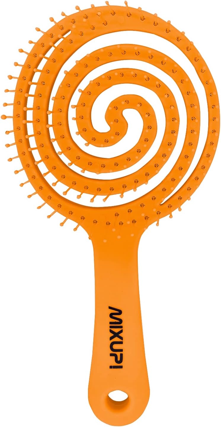 Mixup! Organic Purple Soft Touch Detangling Hair Brush for Gentle Styling