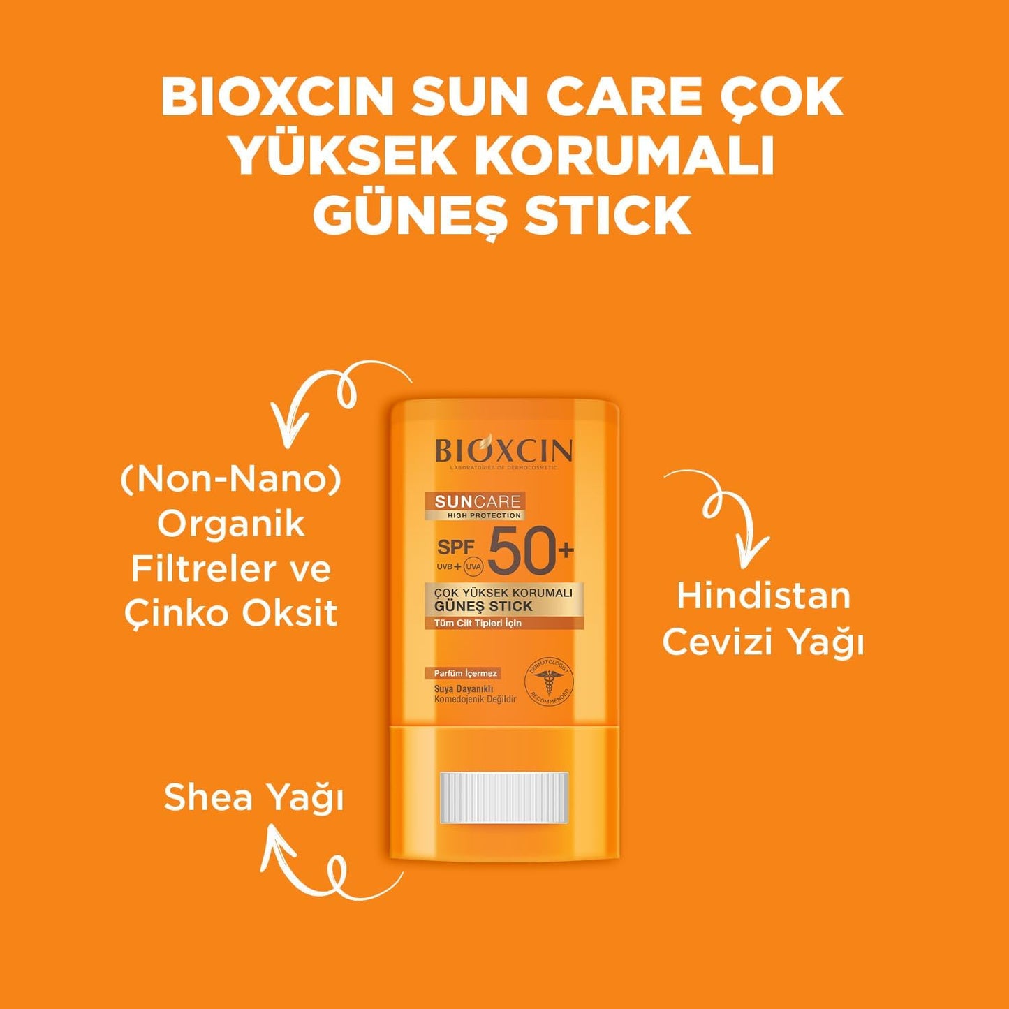 Bioxcin SPF 50 High Protection Sun Stick Sensitive Skin Water Resistant