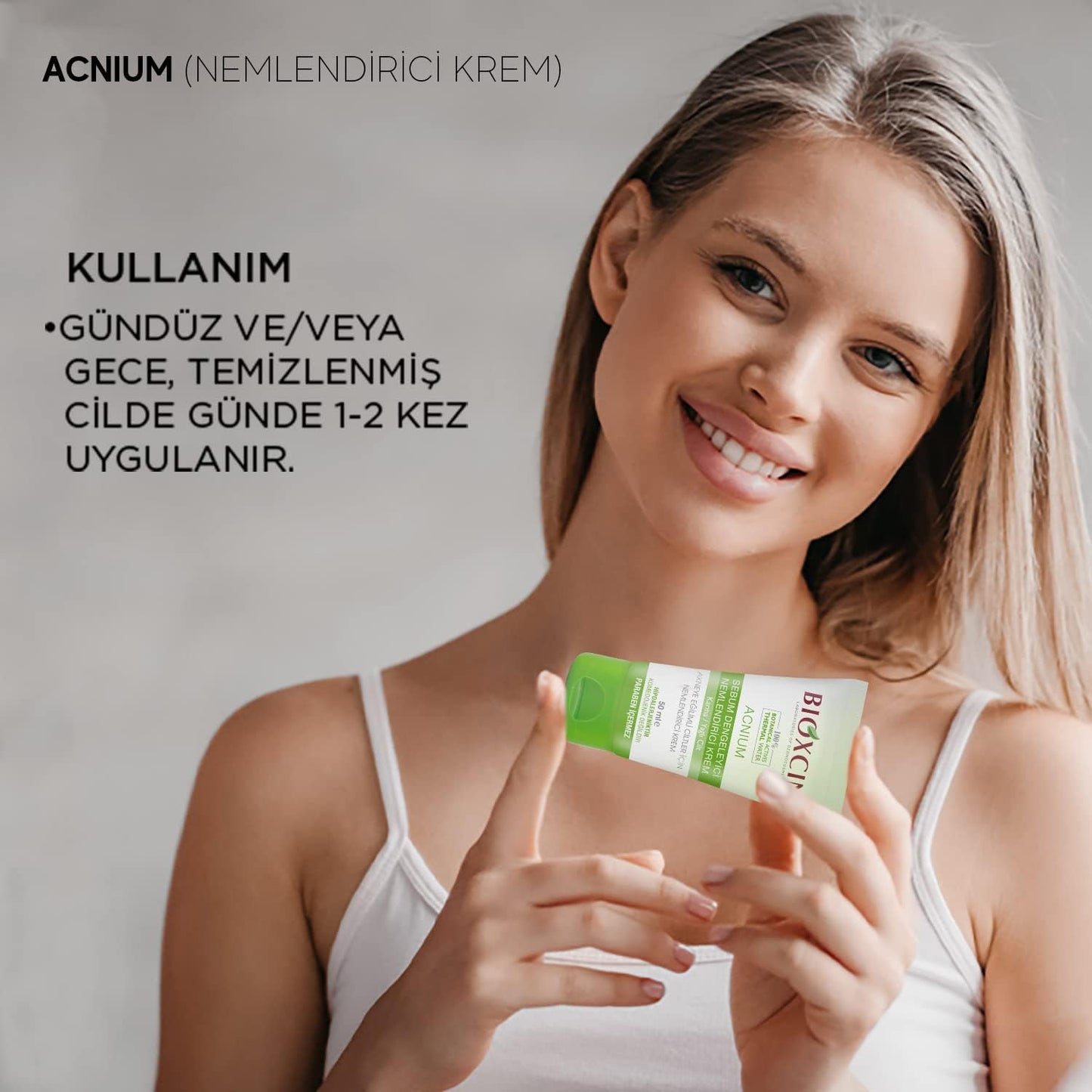 Bioxcin Acnium Balancing Moisturizer Cream 50ml for Oily Acne-Prone Skin