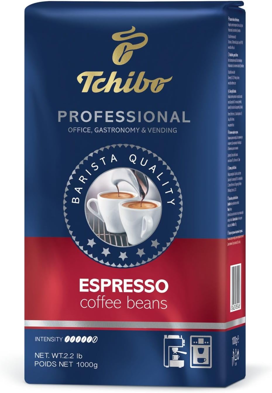 Tchibo Professional Espresso Whole Bean Coffee 1kg - Premium Dark Roast Blend