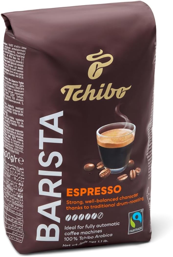 Tchibo Barista Espresso Whole Bean Coffee 500g Dark Roast Rich Flavor