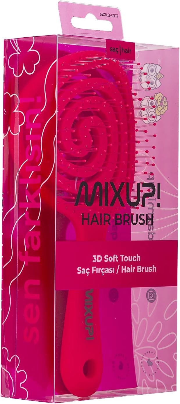 Mixup! Organic Purple Soft Touch Detangling Hair Brush for Gentle Styling