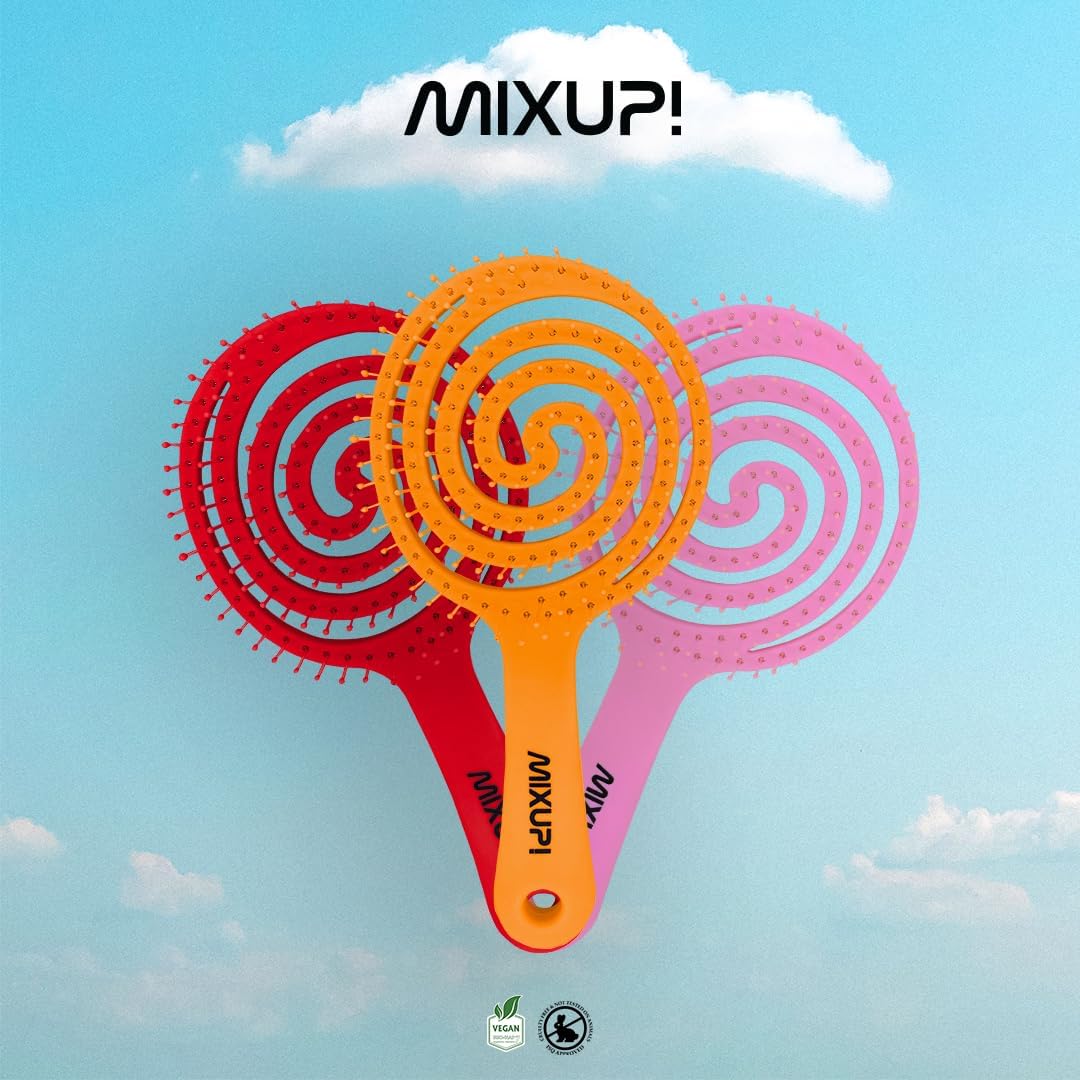 Mixup! 3D Bomb Curl Spherical Detangling Hair Brush for Curly Hair Styling