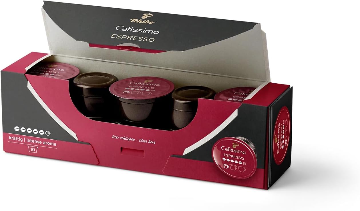 Tchibo Espresso Intense Aroma Coffee Capsules, 10-Pack - Robust Flavor