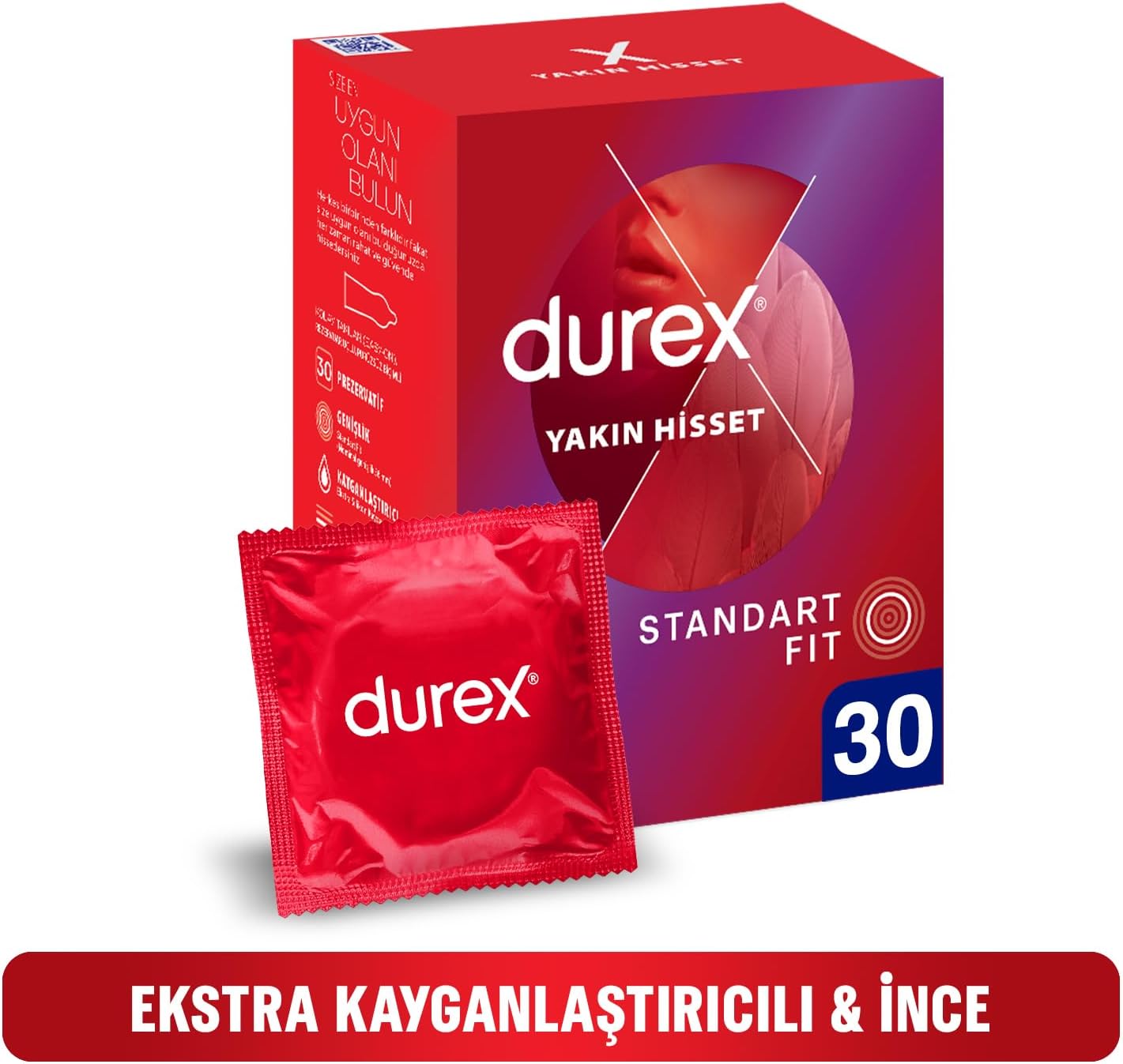 Durex Close Feel Ultra Thin Condoms for Enhanced Sensation, 30-Count