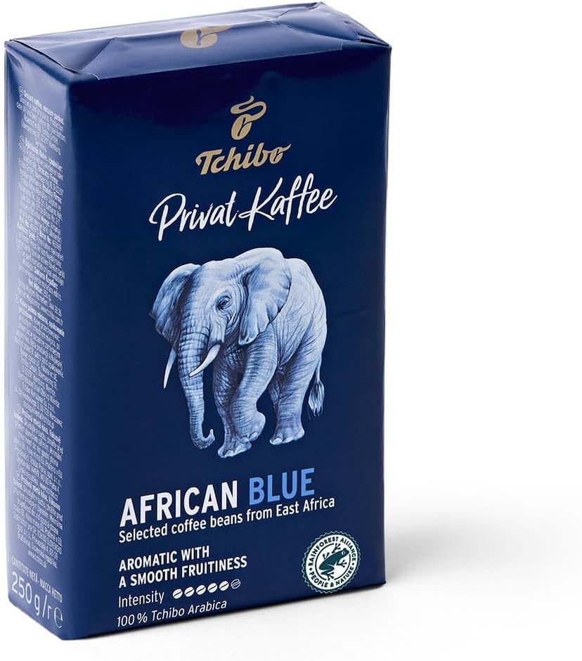 Tchibo Privat Kaffee African Blue Ground Filter Coffee 250g - Floral Berry Aroma