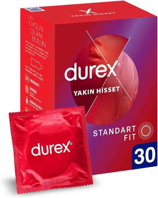Durex Close Feel Ultra Thin Condoms for Enhanced Sensation, 30-Count