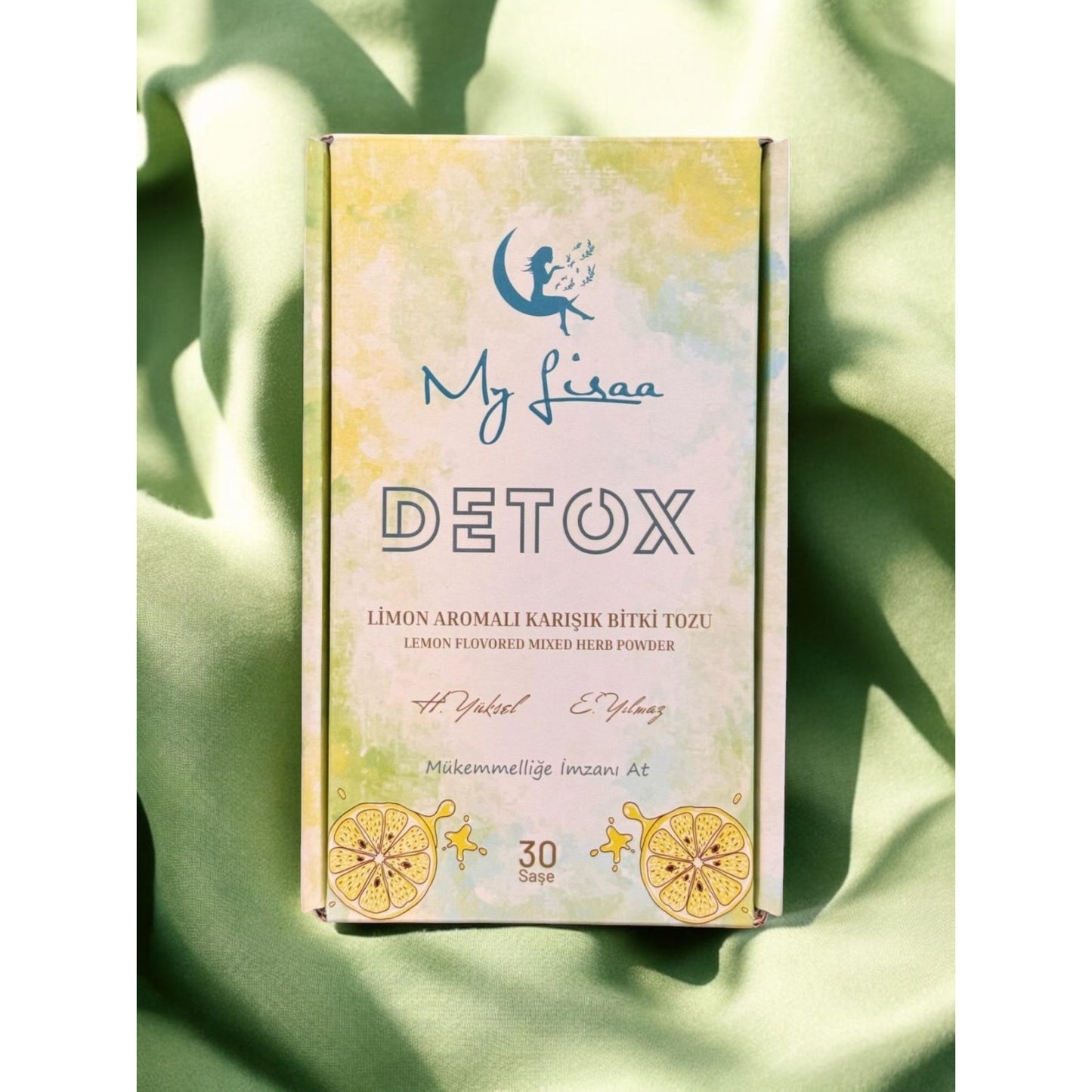 Premium Lemon Flavored Detox Herbal Powder Blend for Cleansing & Wellness