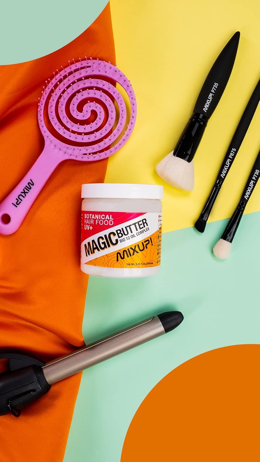 Mixup! Organic Purple Soft Touch Detangling Hair Brush for Gentle Styling