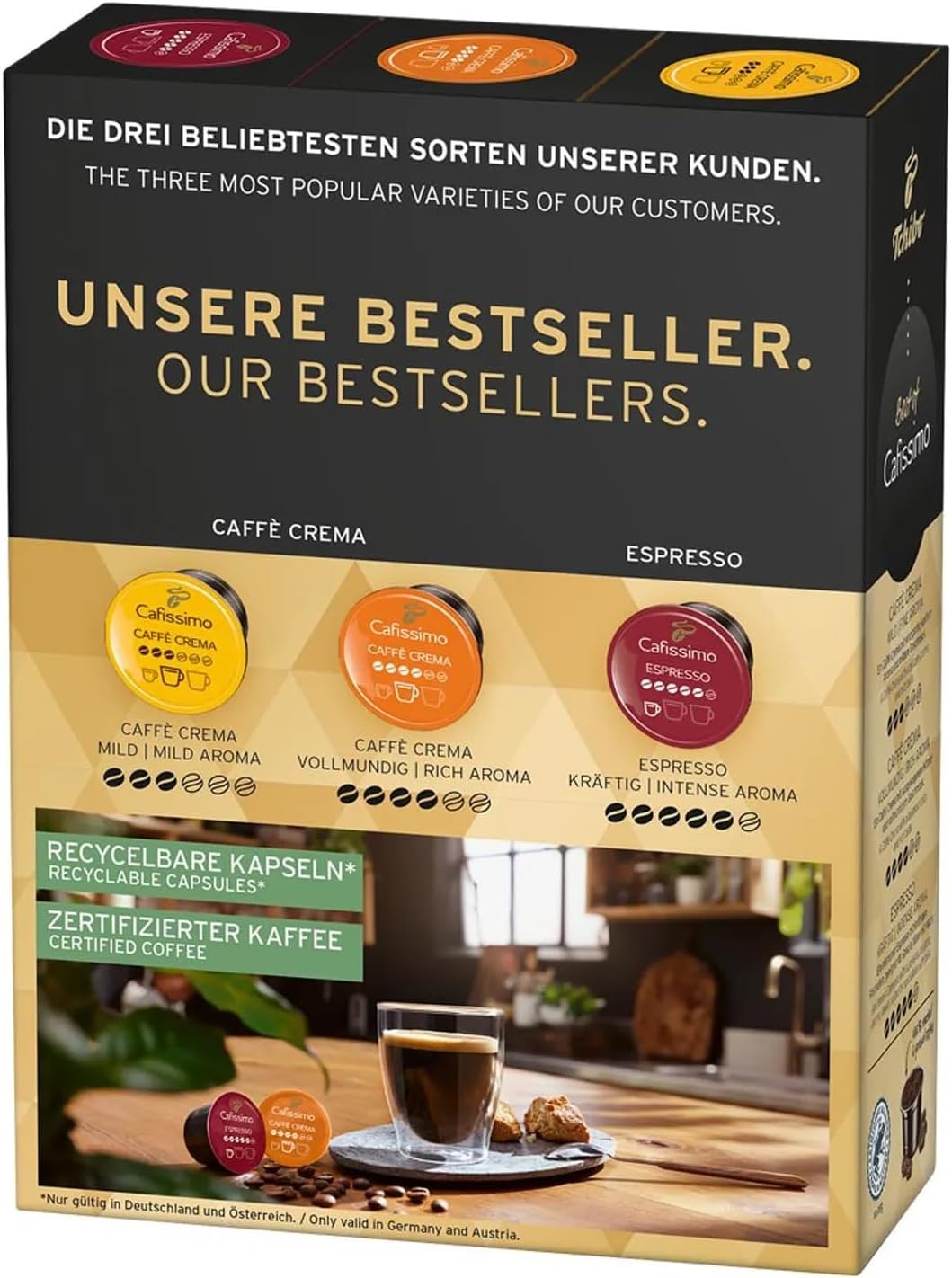 Tchibo Cafissimo 30 Count Coffee Capsules: Fine, Rich, Intense Aroma Set