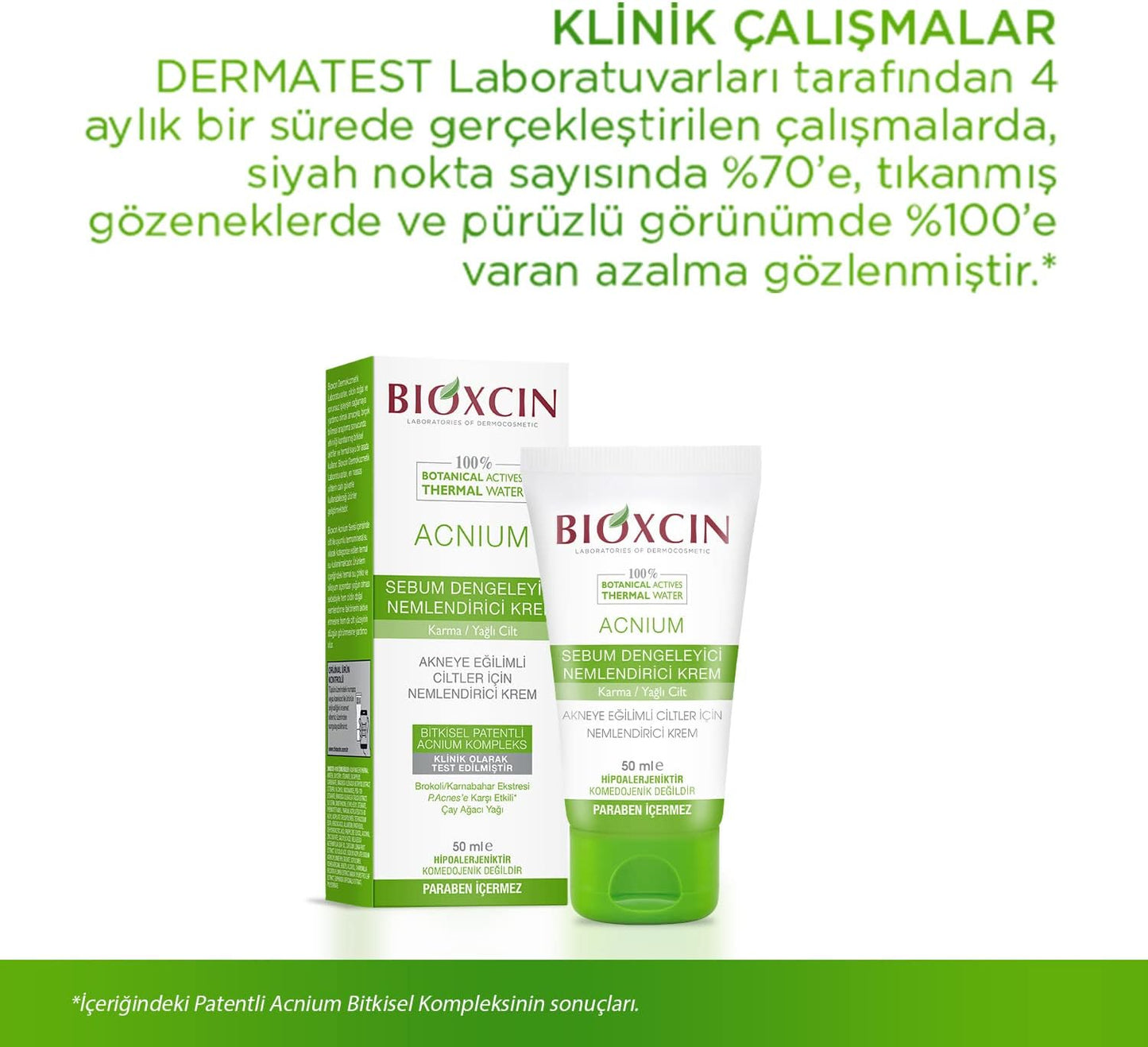Bioxcin Acnium Balancing Moisturizer Cream 50ml for Oily Acne-Prone Skin
