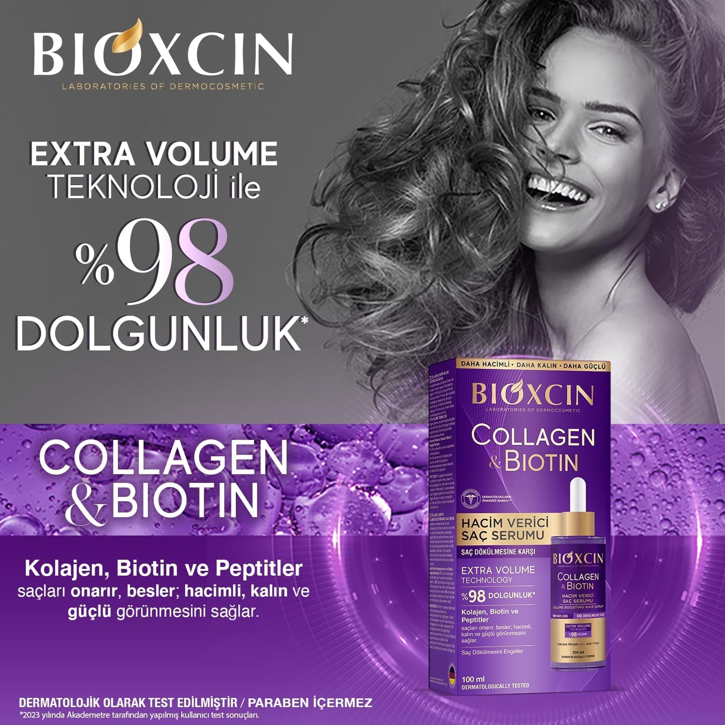 Bioxcin Collagen Biotin Extra Volume Anti-Hair Loss Serum 100ml