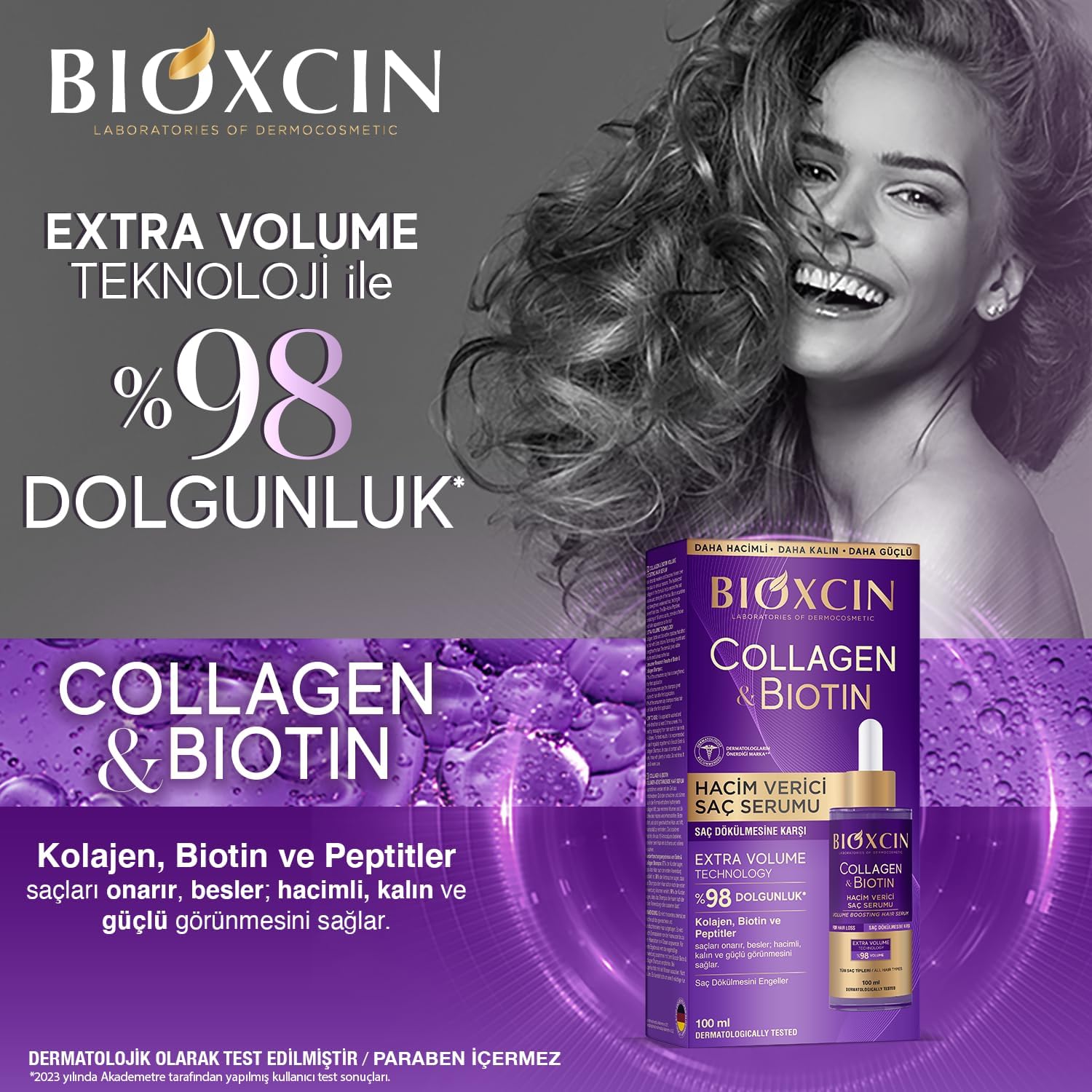 Bioxcin Collagen Biotin Extra Volume Anti-Hair Loss Serum 100ml
