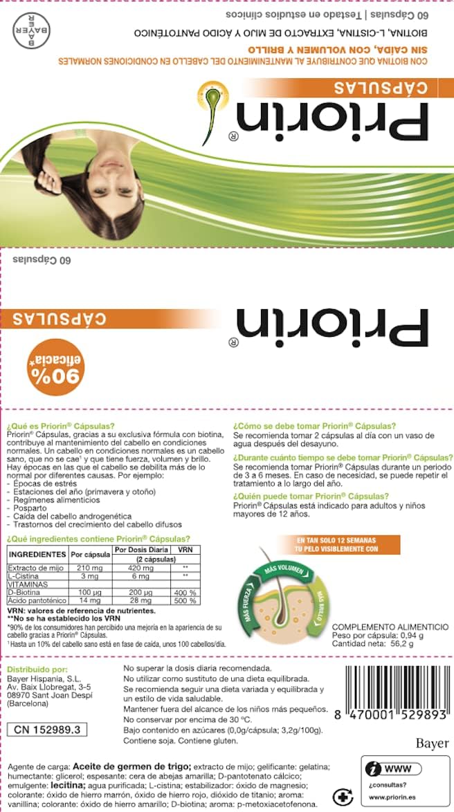 PRIORIN 60 CAPS
