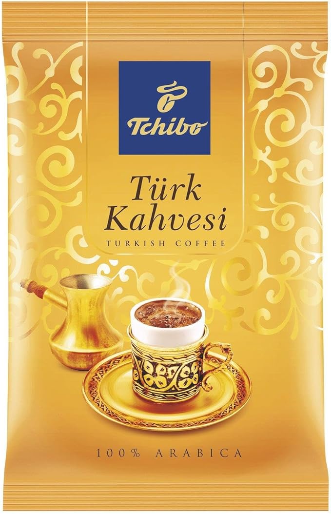 Tchibo Premium 100% Arabica Turkish Coffee, Freshly Ground, Slowly Roasted, 100g