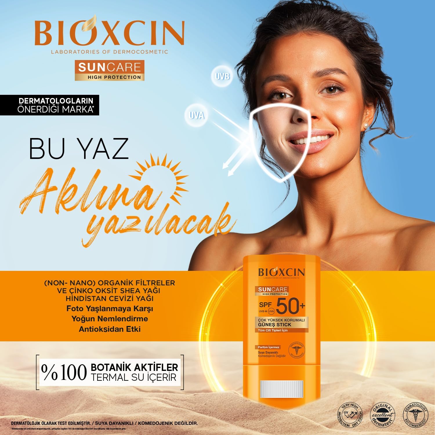 Bioxcin SPF 50 High Protection Sun Stick Sensitive Skin Water Resistant