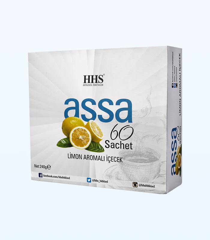 Assa 60 Lemon Flavored Mixed Herbal Tea Sachets for Natural Wellness