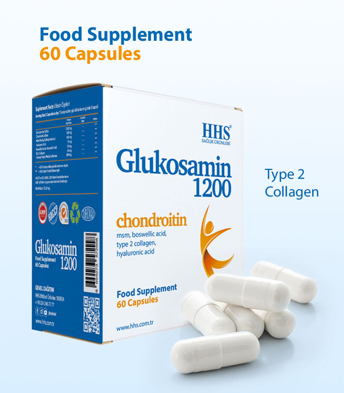 HHS Glucosamine 1200mg Joint Support Supplement with Chondroitin MSM Collagen