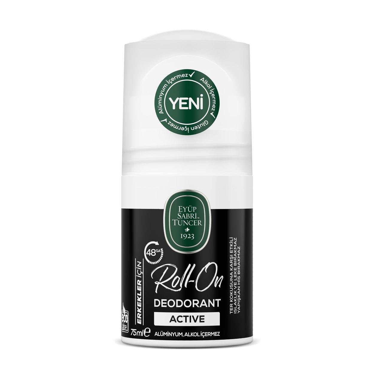 Eyüp Sabri Tuncer Active Men's Roll-On Deodorant 75ml - 48H Odor Protection