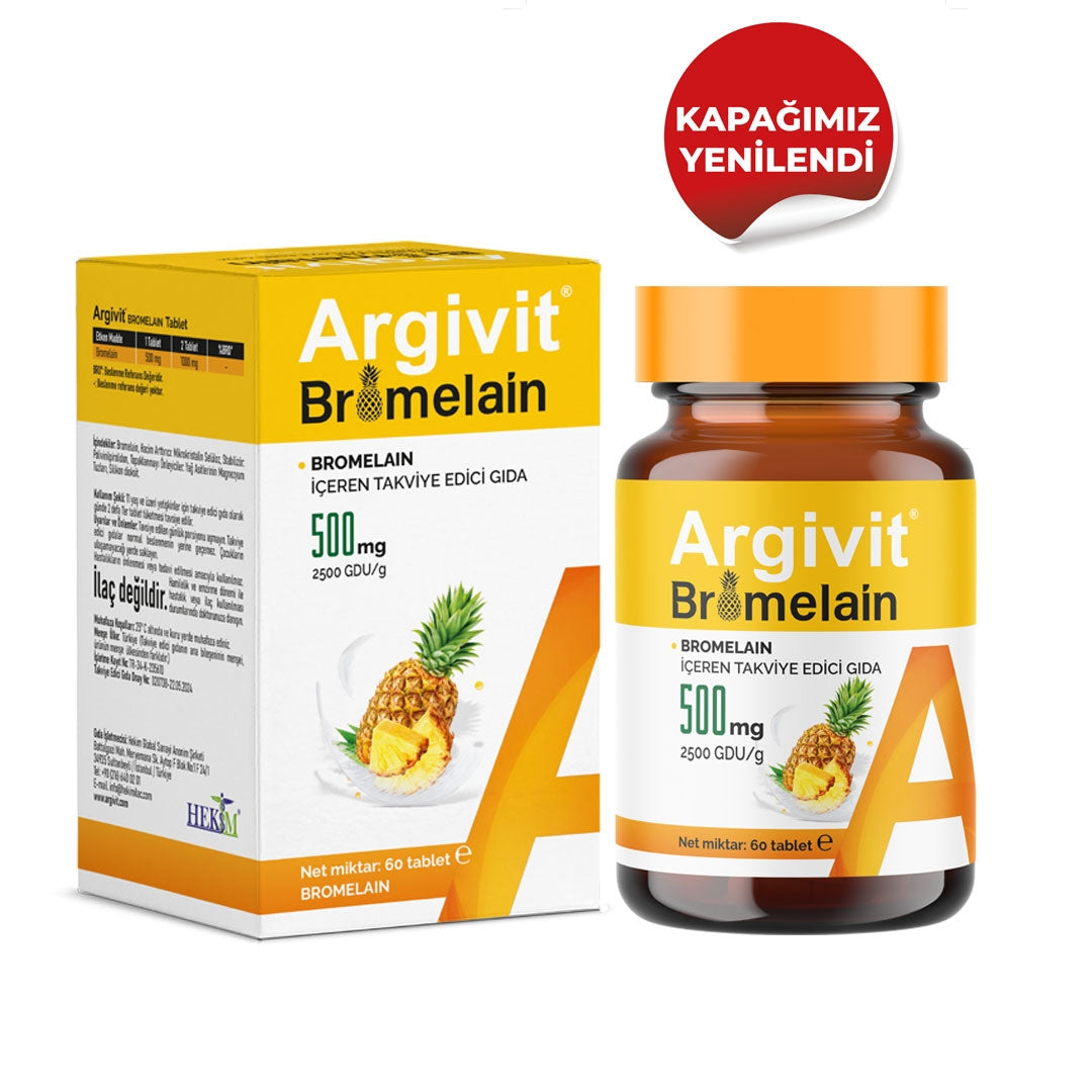Argivit® Bromelain 500mg Tablets: Potent Digestive Enzyme Supplement for Adults