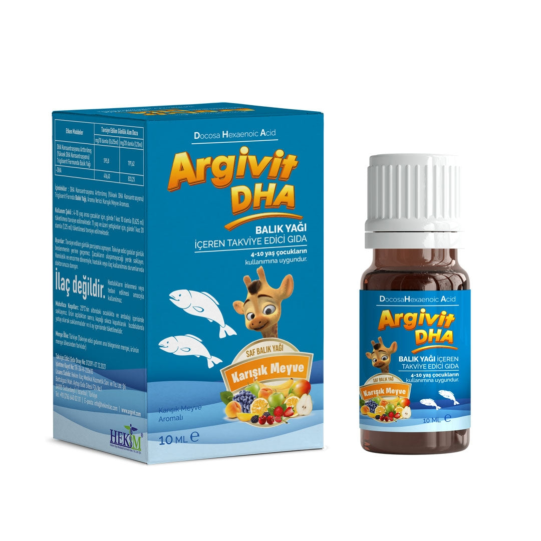 Argivit DHA High Concentration Triglyceride Fish Oil Liquid Supplement