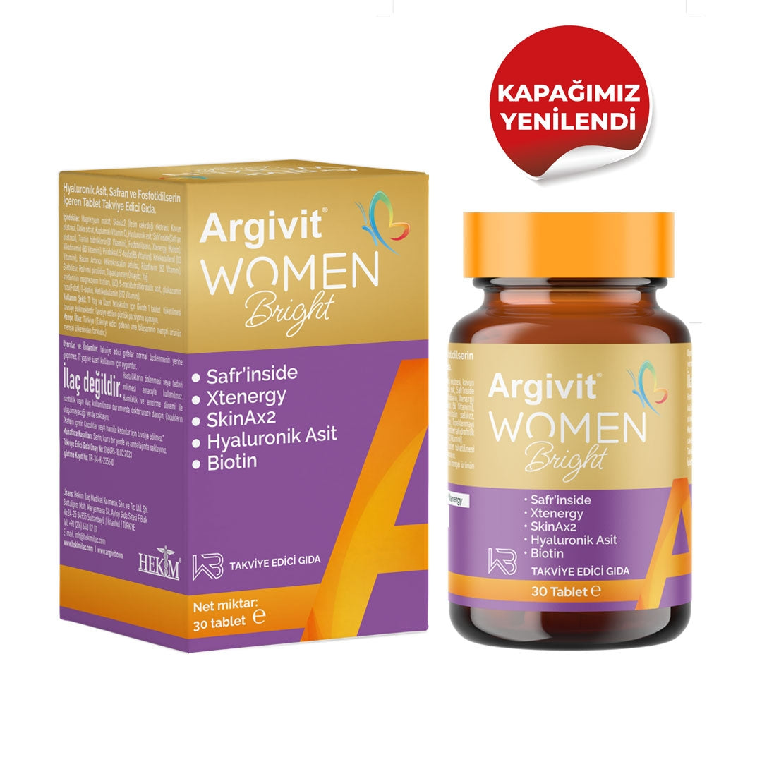 Argivit Women Bright Gold Complex: Advanced Skin, Hair, Nail, Energy Supplement