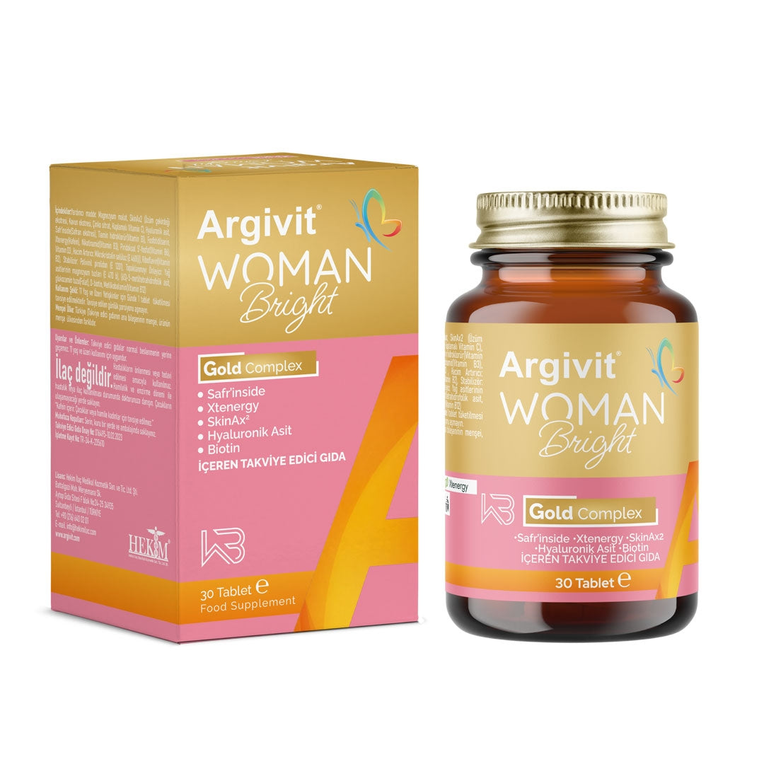 Argivit Women Bright Gold Complex: Advanced Skin, Hair, Nail, Energy Supplement