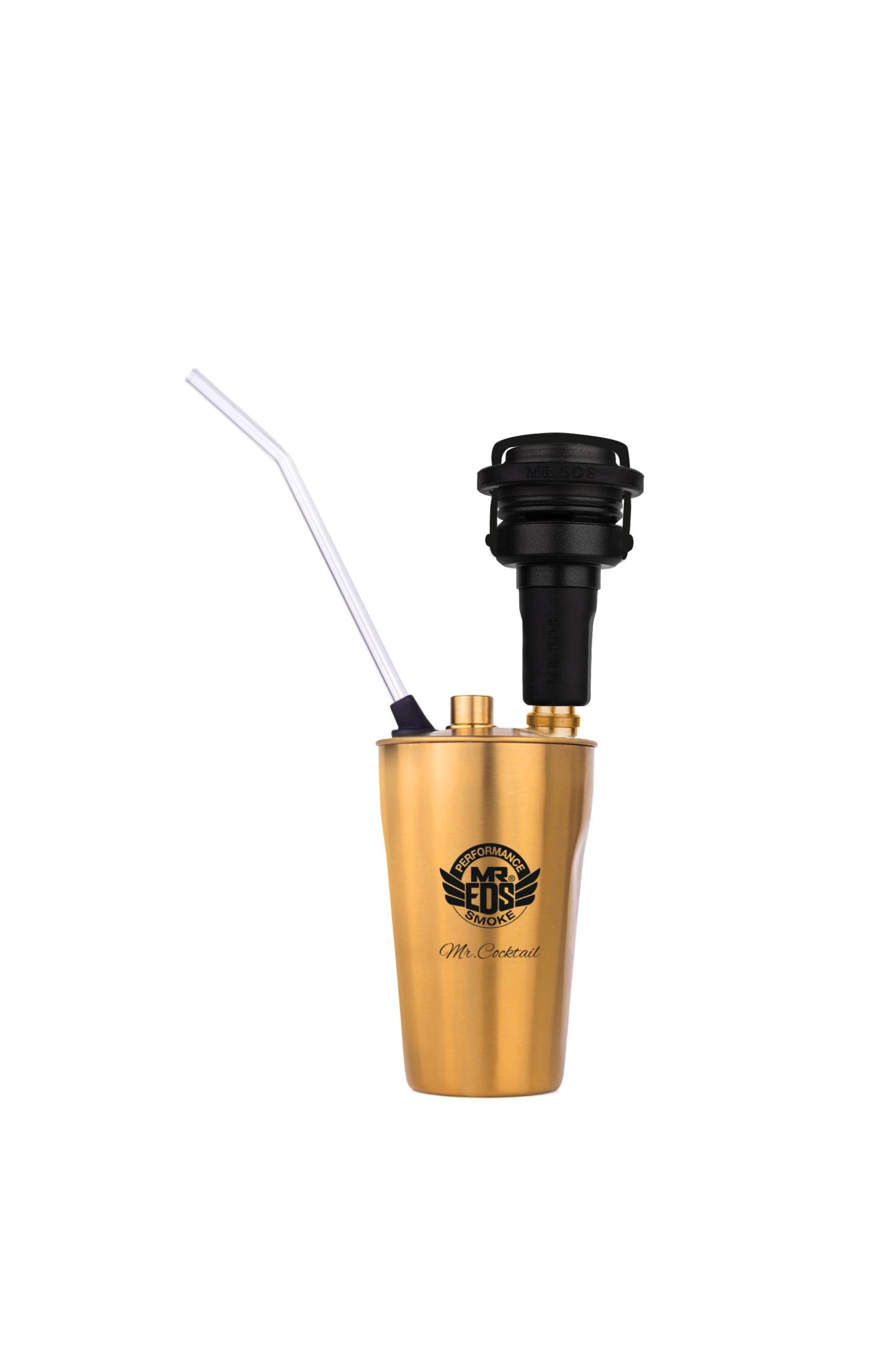 E99 Mr. Cocktail Premium Titanium Series Gold Hookah Set