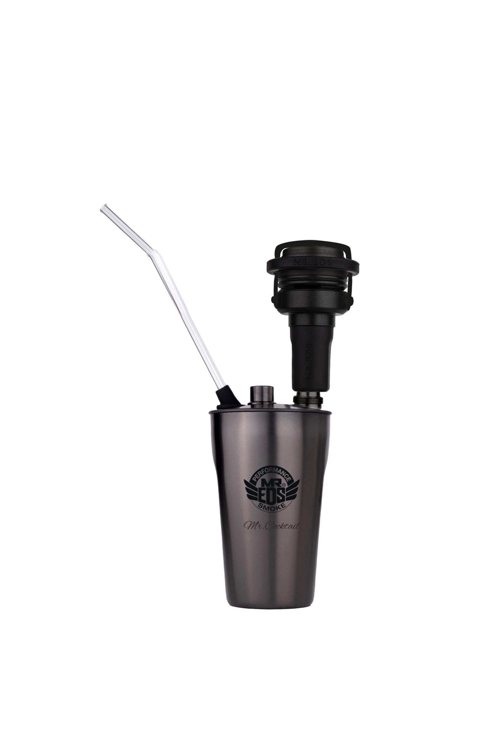 E99 Mr. Cocktail Titanium Series Black Hookah Set Premium Stainless Steel