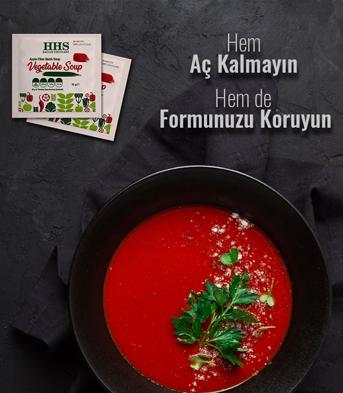 Delicious Apple Fiber Diet Soup: 20x15g Sachets for Weight Management