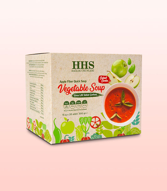 Delicious Apple Fiber Diet Soup: 20x15g Sachets for Weight Management