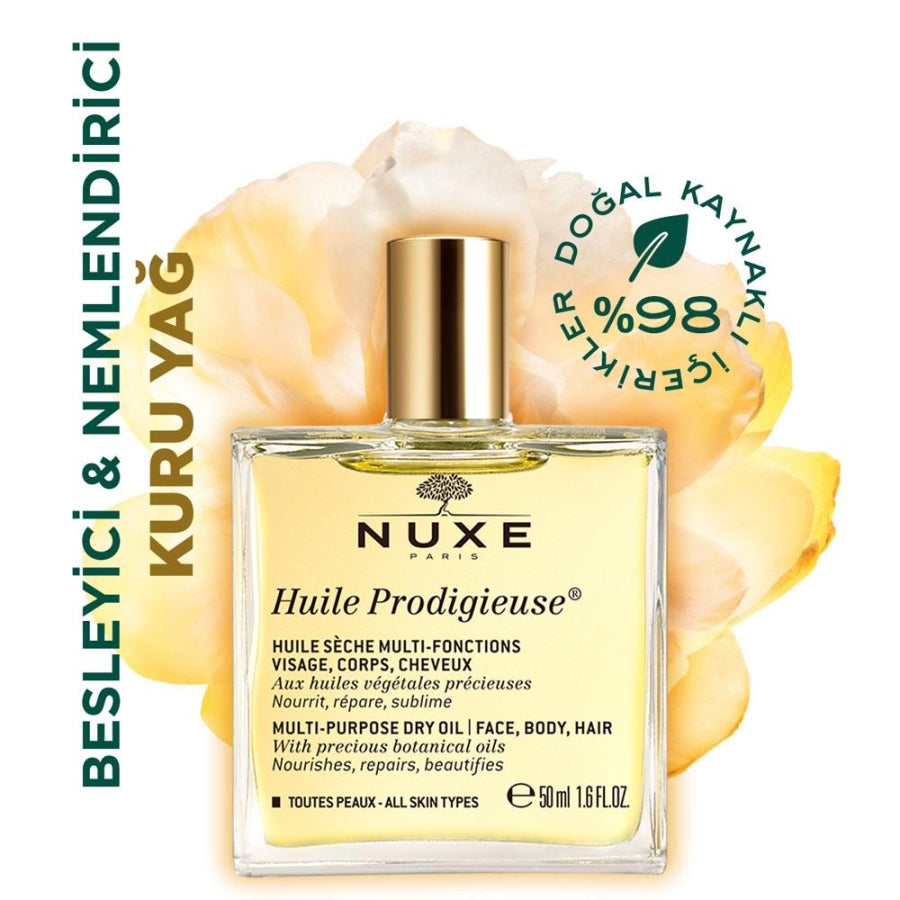Nuxe Huile Prodigieuse Multi-Purpose Nourishing Dry Oil 50ml for Face, Body, Hair