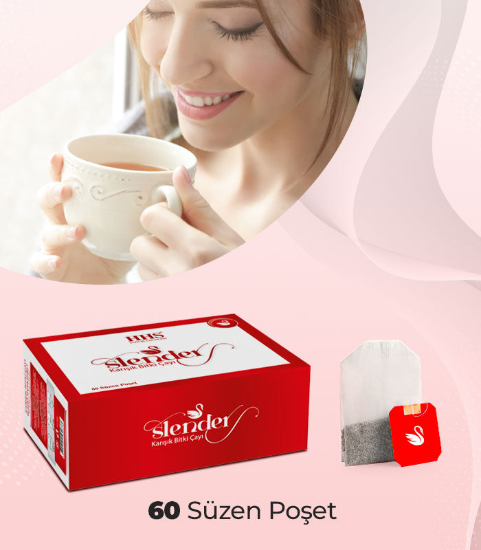 Slender Mixed Herbal Tea 60 Sachets: Natural Blend for Wellness & Digestion Support