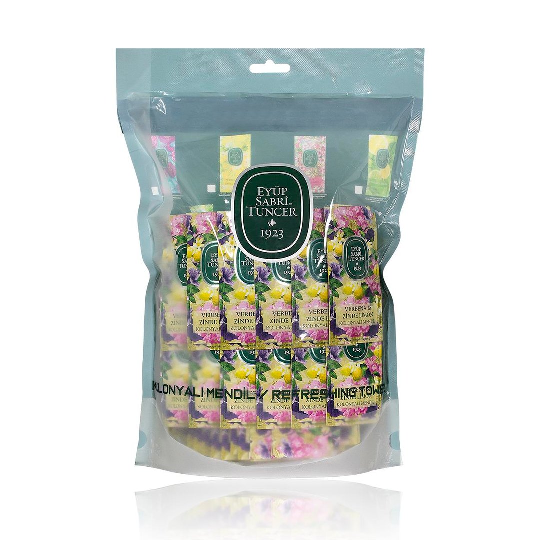 Eyüp Sabri Tuncer Verbena Refreshing Lemon Cologne Wipes, 150-Count Small Pack