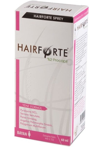 Hairforte Advanced Anti-Hair Loss Spray for Women - 60ml - Nourishing Scalp Treatment