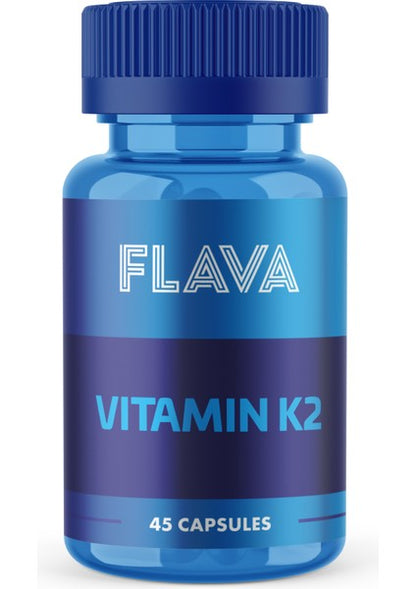 Flava Vitamin K2 (Menaquinone-7) 45 Capsules for Bone & Heart Health