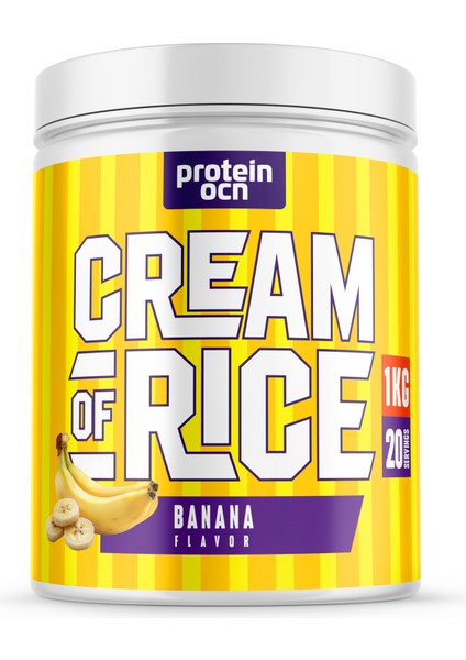 Proteinocean Cream of Rice 1kg Banana Carbohydrate Powder - 20 Servings - Fast Digestion