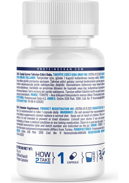 FLAVA L-Theanine 200mg Brain Function Support, Enhance Focus & Relaxation, 45 Capsules