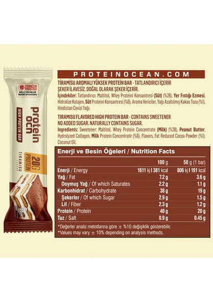 Proteinocean Mixed Box High Protein Bars - 50g x 4, Low Sugar Whey