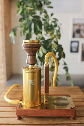 MR EDS E50 Ironman Pro X Max Titanium Gold Hookah Shisha Set