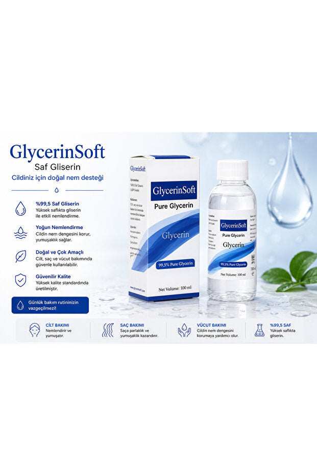 SEPTAPHARMA KIMYA GlycerinSoft Pure Vegetable Glycerin Hair and Skin Oil