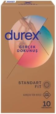 Durex Real Feel 10-Pack Non-Latex Condoms for Enhanced Natural Sensation