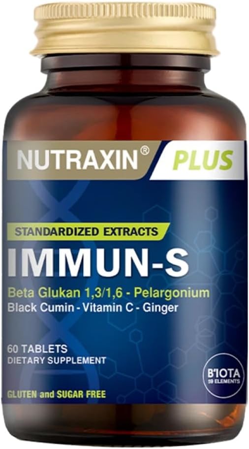 Nutraxin Plus Immun-S: Advanced 1,3-1,6 Beta-Glucan 60 Tablets for Robust Immune Support